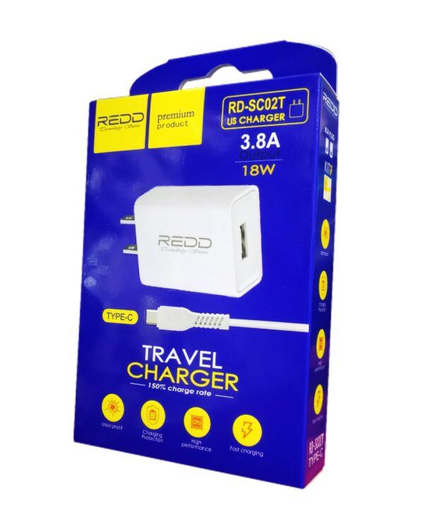 CARGADOR REDD 3.8A TIPO C RD-SC02T