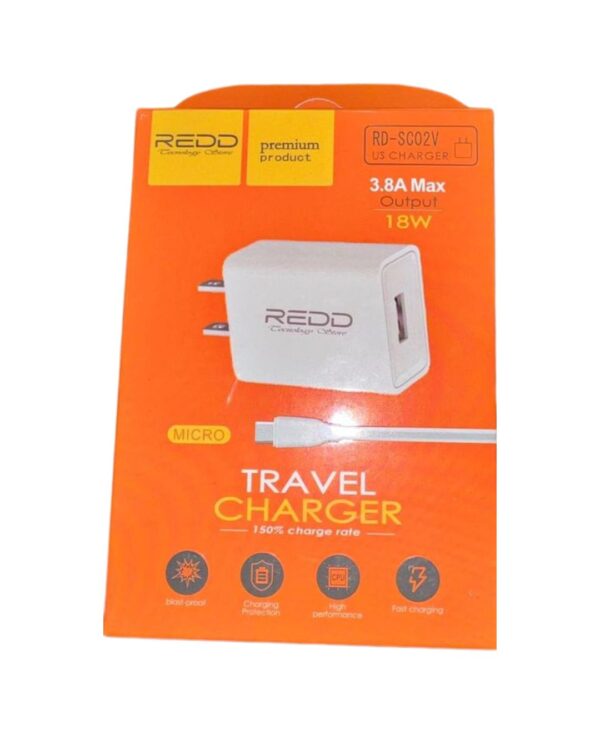 CARGADOR REDD 3.8A TIPO V8 RD-SC02V