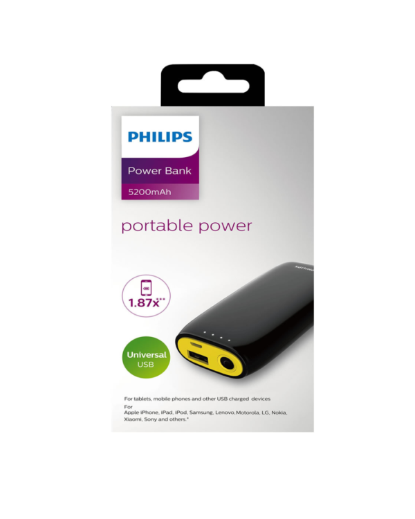 CARGADOR PORTATIL PHILIPS 5200mAh