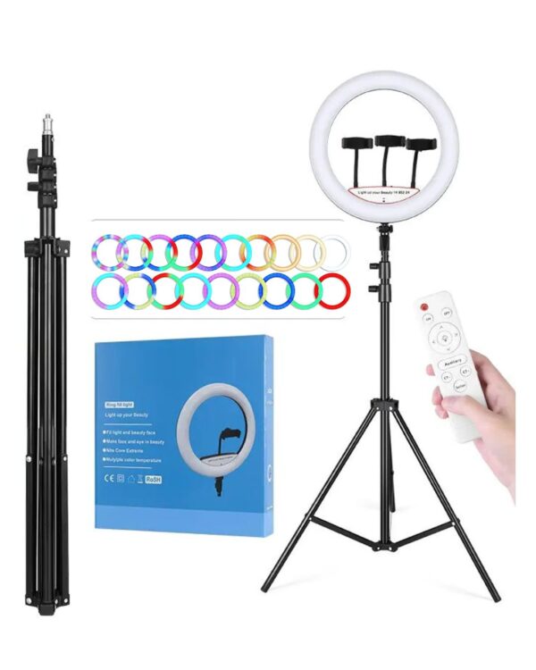 ARO DE LUZ 18" (RGB) (45cm) + TRÍPODE