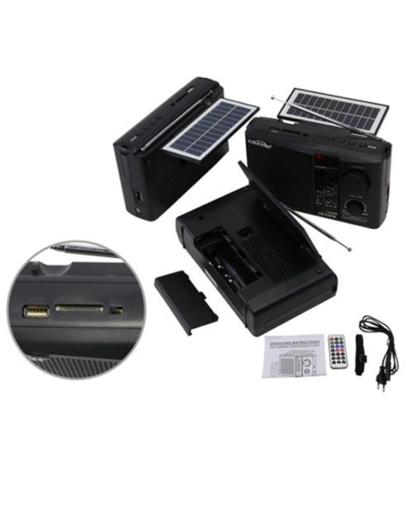 RADIO CAFINI CN-R58FM CON PANEL SOLAR - Imagen 2