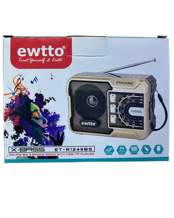RADIO EWTTO ET-R1249BS CON PANEL SOLAR