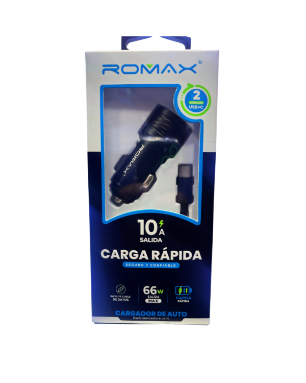 CIGARRERA ROMAX 10A (USB + PD)