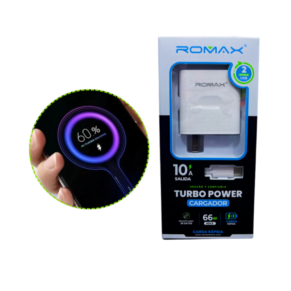 PROMO 3 - CARGADOR ROMAX TIPO C - (10A - 66W)