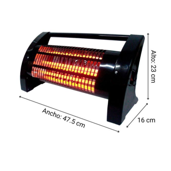 CALEFACTOR  ELECTRICO 1200W de Cuarzo - Imagen 2