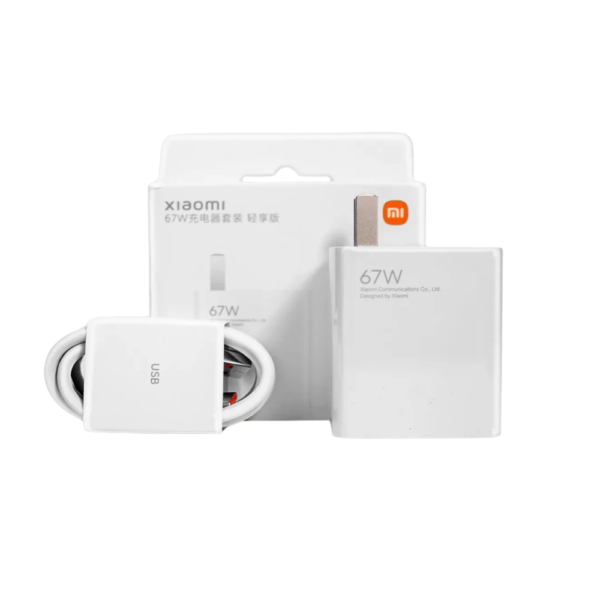 CARGADOR XIAOMI 67W CARGA RÁPIDA + CABLE TIPO-C