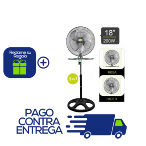 VENTILADOR 3 EN 1 BOSCO (200W) WATTS – 3 ASPAS METAL 18″ PULGADAS