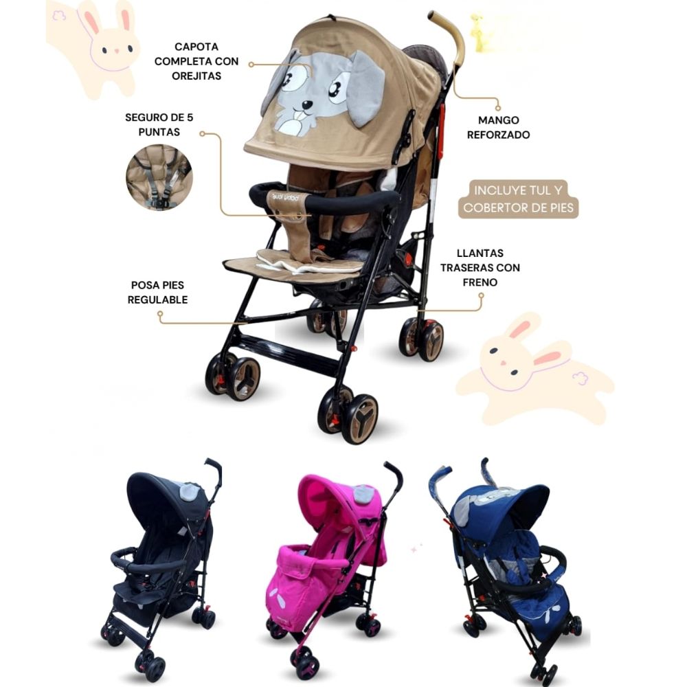 COCHE BASTON CONEJITO - Imagen 2