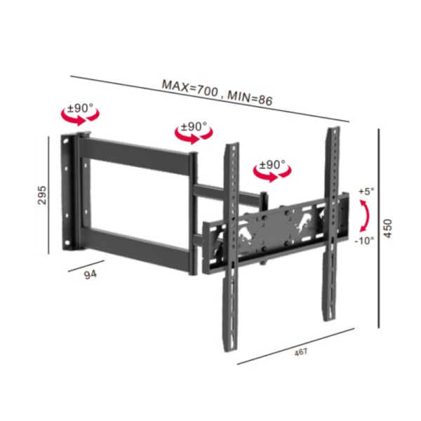 RACKS PREMIUN STAR MD3252 PARA TV DE 32 A 70″ – amor por tu compra