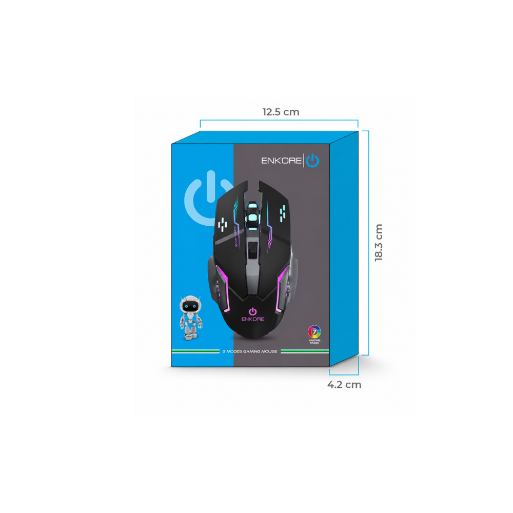 MOUSE ENKORE INALAMBRICO RECARGABLE Thunder - EKM 501 - Imagen 2
