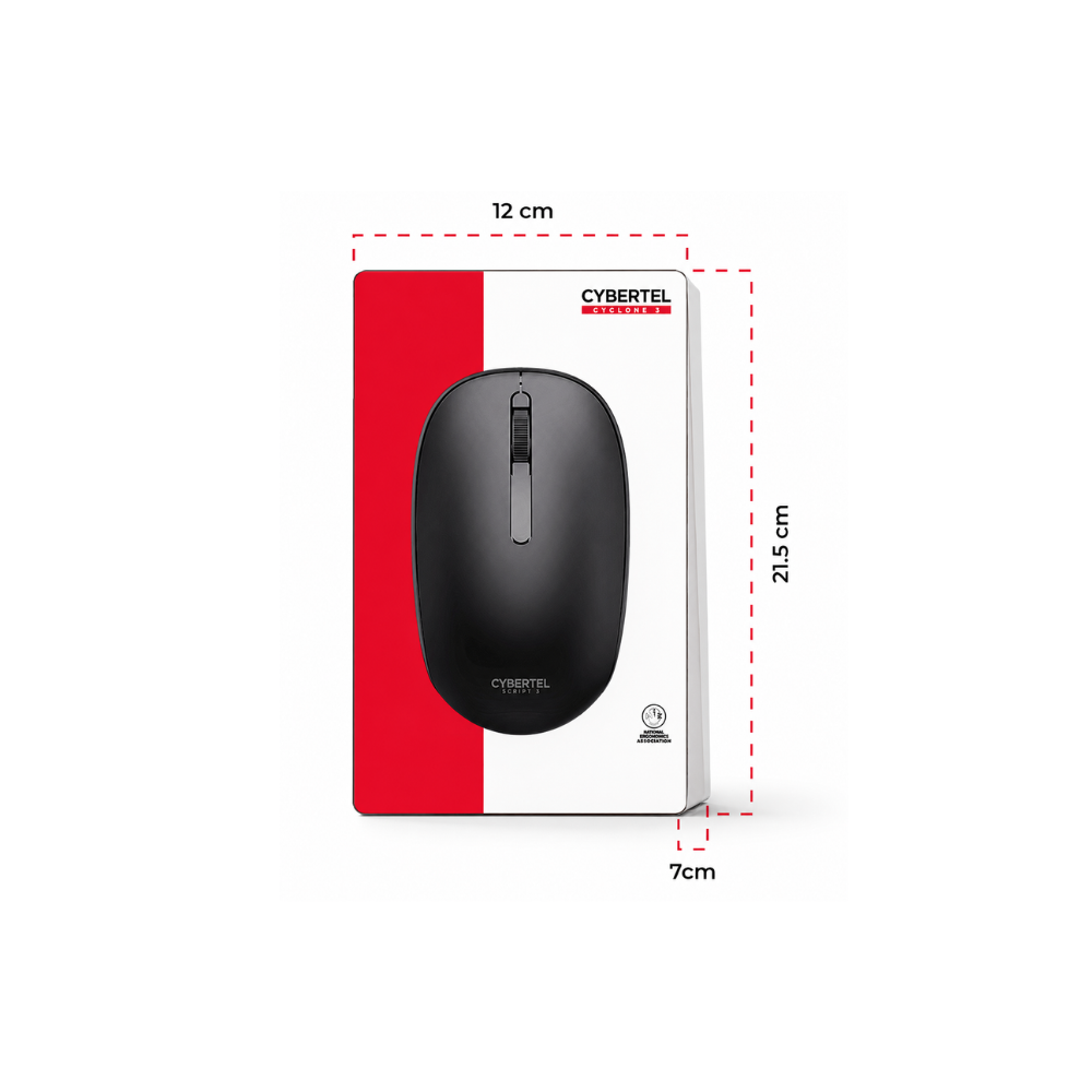 MOUSE CYBERTEL INALAMBRICO RECARGABLE Script 3 - CYB M305-3M - Imagen 2