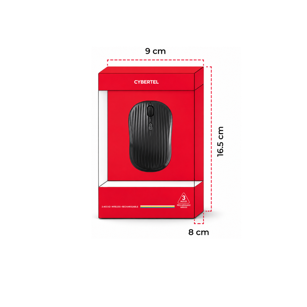 MOUSE CYBERTEL INALAMBRICO RECARGABLE Accord - CYB M701-3M - Imagen 2