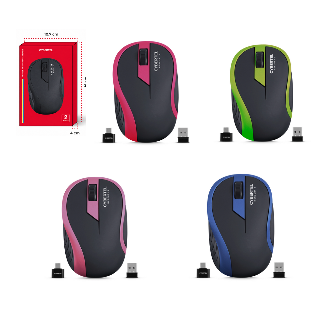MOUSE CYBERTEL INALAMBRICO Mercury 2 - CYB M308k-2M - Imagen 2
